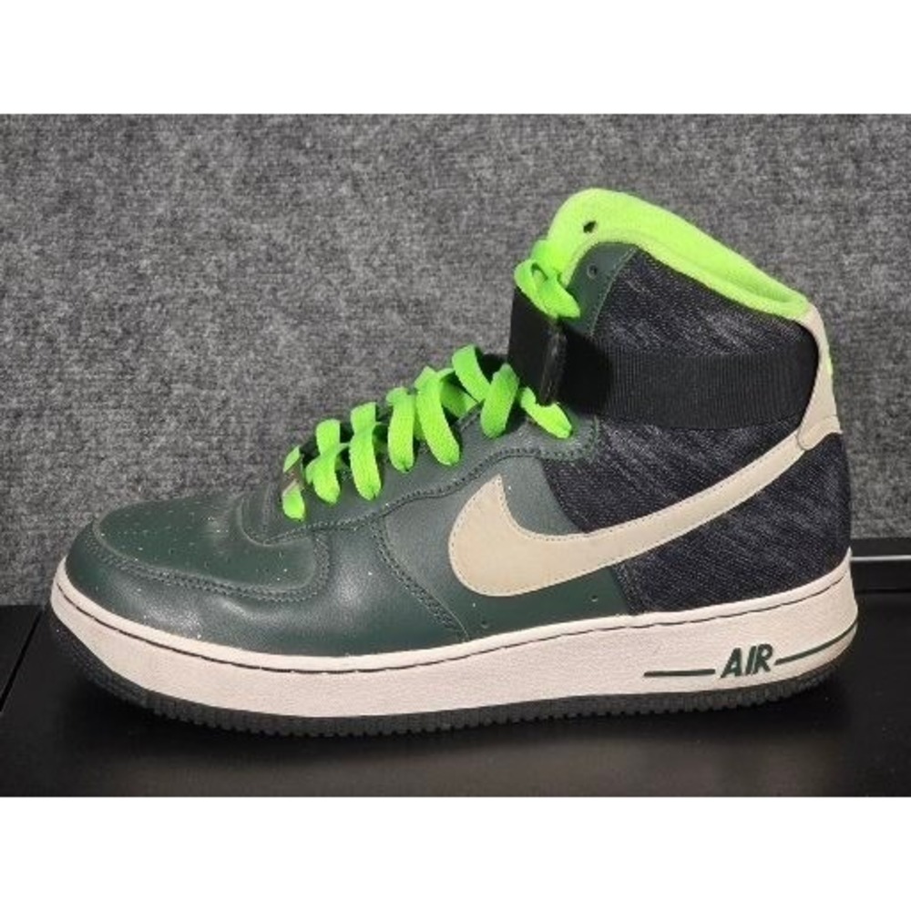 Nike Air Force 1 High 07 Shoes Mens 9 Green Denim Poison Poison Green 315121-302